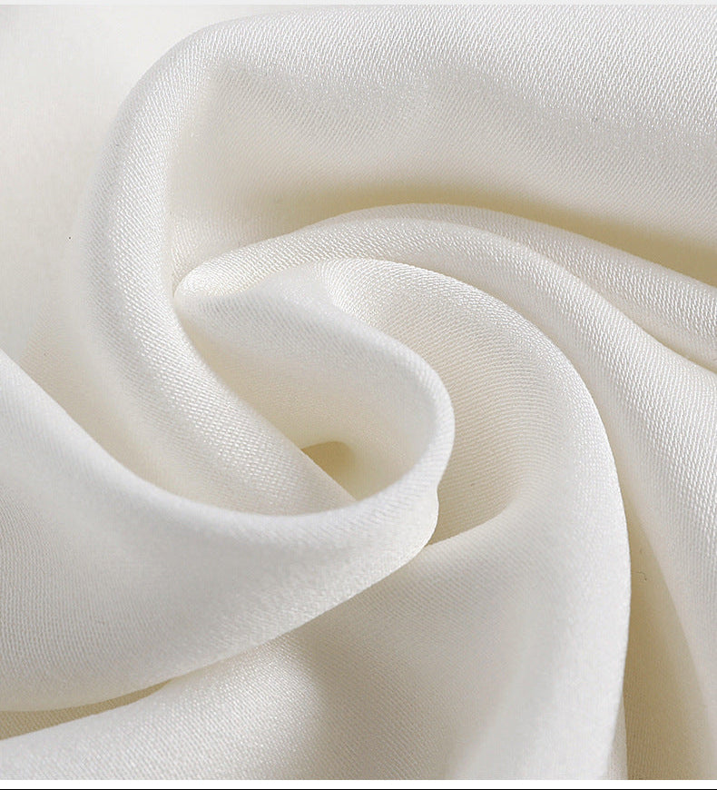 Elastic Waistband Draped Mulberry Silk Pants